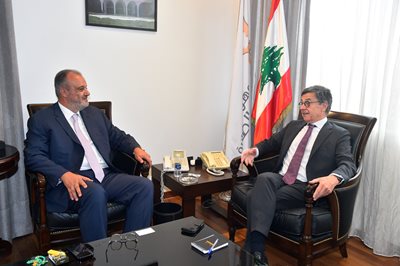 استقبل وزير الصناعة في حكومة تصريف الأعمال سفير بلجيكا في لبنان  كوين فيرفاك،